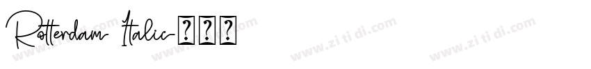 Rotterdam Italic字体转换